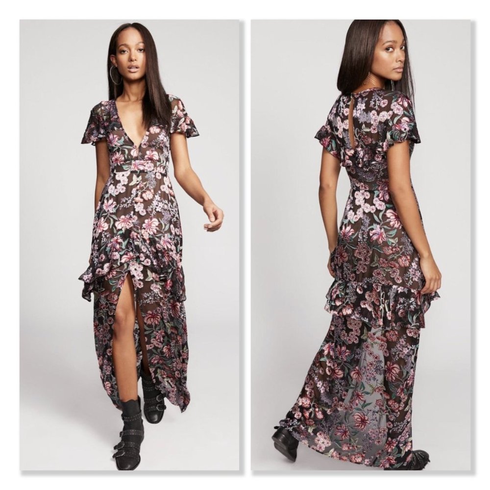For Love & Lemons x Free People Vivi Burnout Maxi